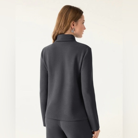 OGL FuzzLuxe Turtleneck Long Sleeve Top Heather Grey large NWT - Picture 6 of 16
